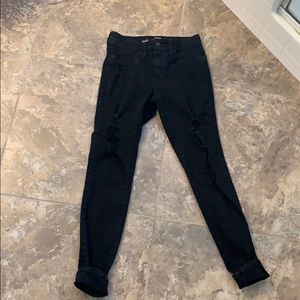 Black distressed jeans/ jegging